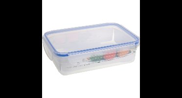 Vershoudbakje - 1400 ml - transparant - kunststof - 23 x 16 x 6,5 cm - Luchtdicht afgesloten