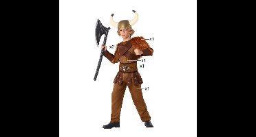 Viking verkleed kostuum Sigurd - kinderen - bruin - carnaval - 6-delig