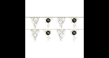 Vlaggenlijn 20 jaar - 3x - 600 cm - papier - verjaardag vlaggetjes - leeftijd versiering