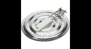 Vlamverdeler - rvs - met handvat - D21 cm - sudderplaat/gaspitverkleiner