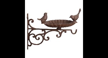 Vogelbad/voederschaal - wand - gietijzer - 28 cm