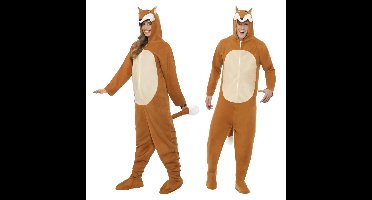 Vossen kostuum - onesie - polyester - dierenpak - vos - volwassenen - carnaval