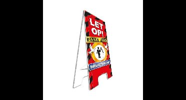 Waarschuwingsbord bruidspaar