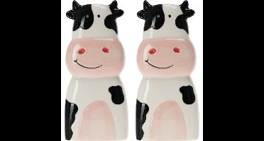 Waterverdamper radiator - 2x - koe - kunststeen - kinderkamer - 18 cm - luchtbevochtiger