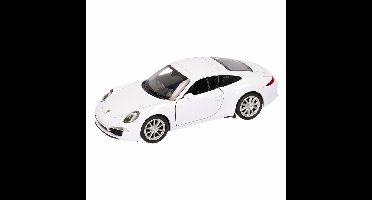 Welly Porsche modelauto - 911 Carrera S - wit - speelgoed auto - 1:36 - 12 cm