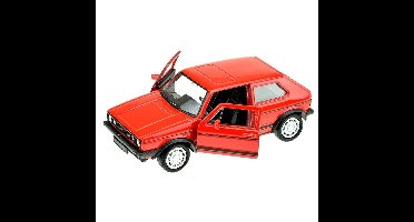 Welly Speelgoed Volkswagen Golf 1 GTI - rood - die-cast metaal - 13 cm