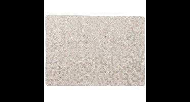 Wicotex luxe tafel placemats Stones - PVC - taupe - 30 x 43 cm - met anti slip - en PU coating