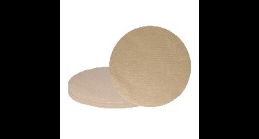 Wicotex Placemats Uni - 6x - taupe - rond 38 cm - anti slip laag - Teflon coating toplaag