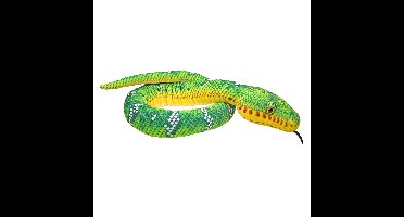 Wild Republic boomslang knuffel - groen - Pluche - 137 cm - reptielen - slangen