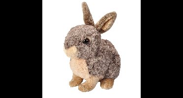 Wild Republic Knuffel konijn - pluche - lichtbruin - 30 cm