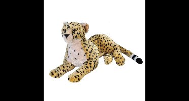 Wild Republic Pluche cheetah knuffel - 76 cm - extra groot - realistische dieren - jachtluipaard