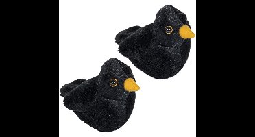 Wild Republic Pluche merel knuffels - 2x - 14 cm - vogels - zachte knuffels - met geluid