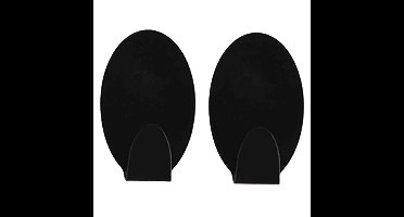 Zelfklevende haakjes rvs keuken/badkamer/kleding/ophang - zwart - 8x