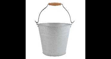 Zinken emmer/bloempot/plantenpot met handvat 5 liter