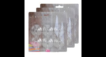 Zuignaphaakjes / ophanghaakjes - 18x stuks - transparant - kunststof - badkamer - keuken