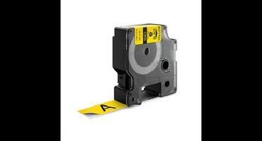 Huismerk DYMO Rhino 18431/S0718440 Labeltape 9mm Zwart op Geel