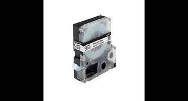Huismerk Epson LC-3TBW9 (C53S624405) Labeltape 9mm Zwart op Transparant