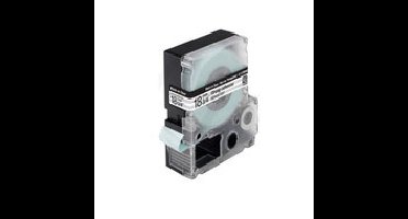Huismerk Epson LC-5TBW9 (C53S626409) Labeltape 18mm Zwart op Transparant