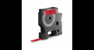 Huismerk DYMO D1 40917/S0720720 Labeltape 9mm Zwart op Rood