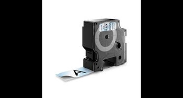 Huismerk DYMO D1 53710/S0720920 Labeltape 24mm Zwart op Transparant