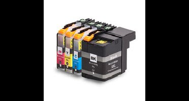 Huismerk Brother LC-12E Inktcartridges Multipack (zwart + 3 kleuren)
