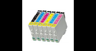 Huismerk Epson T0487 Inktcartridges Multipack (zwart + 5 kleuren)