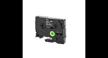 Huismerk Brother TZe-335 Labeltape 12mm Wit op Zwart