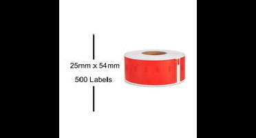 Huismerk DYMO 11352 / S0722520 Labels (54x25mm) Rood