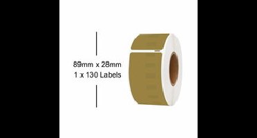 Huismerk DYMO 99010 / S0722370 Labels Goud (89x28mm)