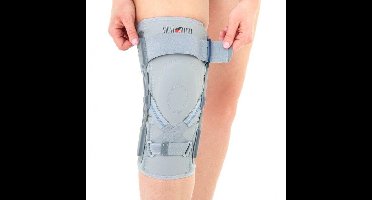 Reh4Mat Kniebrace met Bladveer Scharnieren - XXL - Universeel - Grijs