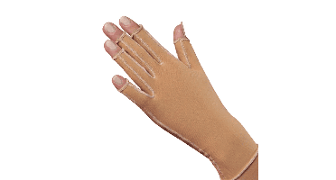 Thuasne Cicatrex Littekenhandschoen - Kort Model - 1 - Beige - Open vingers