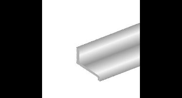 Ellen lekdorpelprofiel - ALD A125 - 25x12x2500mm - aluminium