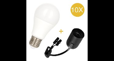 Bailey LED peerlampen (10st) + fittingen (10st) - E27- 10W (94W) - wit