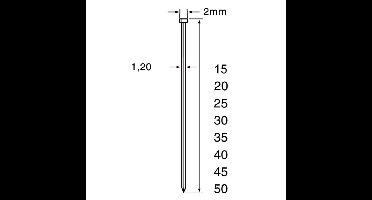 Dutack minibrads - SKN12 - 45 mm - 5000 st - Cnk