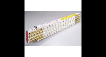 Stabila duimstok met veer - 2 meter - type 617 - hout wit/geel - 01128