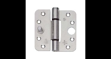 BSW glijlagerscharnier - 818 Allround - SKG*** - afgerond - 89x152x3 mm - RVS
