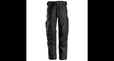 Snickers Workwear Canvas+ werkbroek - 6324 - zwart - maat 48