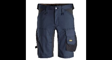 Snickers Workwear stretch korte broek - 6143 - donkerblauw/zwart - maat 48
