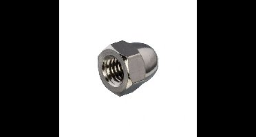 Hoenderdaal dopmoer [100x] - MESSINGVERNIKKELD - SW-10 - M6mm