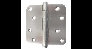 AXA kogellagerscharnier - 76x76x2,5mm - afgerond - RVS geborsteld