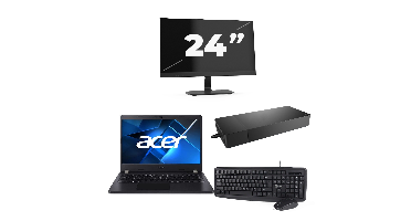 Acer TravelMate P214-53 - Intel Core i3-11e Generatie - 14 inch - 8GB RAM - 256GB SSD - Windows 11 Home + 1x 24 inch Monitor