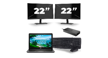 Dell Latitude 3380 - Intel Core i3-6e Generatie - 13 inch - 8GB RAM - 256GB SSD - Windows 11 + 2x 22 inch Monitor