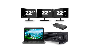 Dell Latitude 3380 - Intel Core i3-6e Generatie - 13 inch - 8GB RAM - 256GB SSD - Windows 11 + 3x 22 inch Monitor