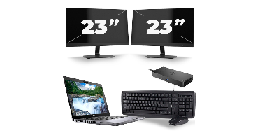 Dell Latitude 5410 - Intel Core i7-10e Generatie - 14 inch - 8GB RAM - 256GB SSD - Windows 11 + 2x 23 inch Monitor