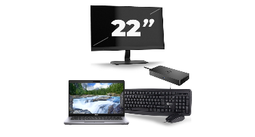 Dell Latitude 5411 - Intel Core i5-10e Generatie - 14 inch - 8GB RAM - 256GB SSD - Windows 11 + 1x 22 inch Monitor