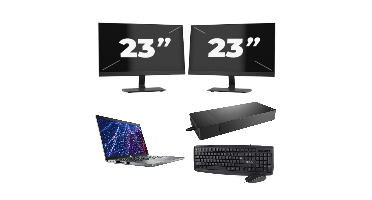 Dell Latitude 5430 - Intel Core i3-12e Generatie - 14 inch - 8GB RAM - 256GB SSD - Windows 11 Home + 2x 23 inch Monitor