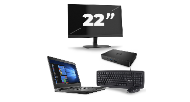 Dell Latitude 5480 - Intel Core i5-6e Generatie - 14 inch - 8GB RAM - 256GB SSD - Windows 11 + 1x 22 inch Monitor