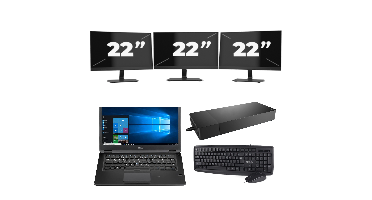 Dell Latitude 5480 - Intel Core i5-6e Generatie - 14 inch - 8GB RAM - 256GB SSD - Windows 11 + 3x 22 inch Monitor