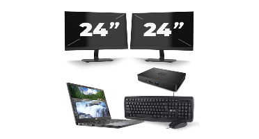 Dell Latitude 7300 - Intel Core i7-8e Generatie - 13 inch - 8GB RAM - 256GB SSD - Windows 11 + 2x 24 inch Monitor