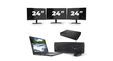 Dell Latitude 7300 - Intel Core i5-8e Generatie - 13 inch - 8GB RAM - 256GB SSD - Windows 11 + 3x 24 inch Monitor